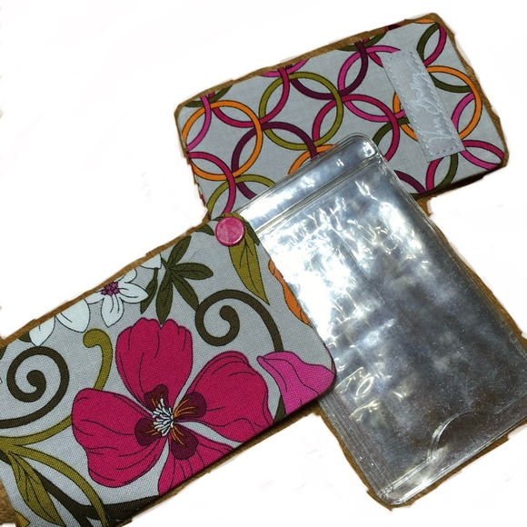 VERA BRADLEY RETIRED RARE Tea Garden Shoulder Bag w/ Card Holder Set EUC - Picture 12 of 14